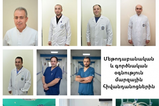 Մեթոդաբանական և գործնական օգնություն մարզային հիվանդանոցներին 